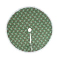 thumbnail image 4 of Falda para árbol de Navidad, falda para árbol de Navidad con estampado de renos, redonda, 43,3 pulgadas, para Navidad Verde, 4 of 9