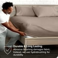 thumbnail image 4 of Bare Home Ultra-Soft Fitted Sheet + Pillowcase Set - Premium 1800 Collection - Deep Pocket - Split King, Taupe, 4 of 7