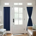 thumbnail image 7 of NICETOWN Door Curtain Panel, Sunlight Blocking Thermal Insulated French Door Drapery Panel for Privacy with Tie Back, Navy Blue, 25"x72", 1 Panel, 7 of 7
