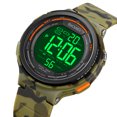 thumbnail image 3 of SKMEI Unisex Digital Watch with 50M Water Resistance, EL Backlight, 1/100 Sec Stopwatch, Dual Time Zones, Daily , Countdown Timer, Date/Week Display, 12/24H Format - ABS Case, TPU Band, Multiple, 3 of 6