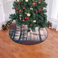 thumbnail image 2 of FMSHPON Foggy Dreamy Forest Xmas Christmas Tree Skirt Stand Mat for Holiday Party Decoration Indoor Outdoor 36 inches, 2 of 3