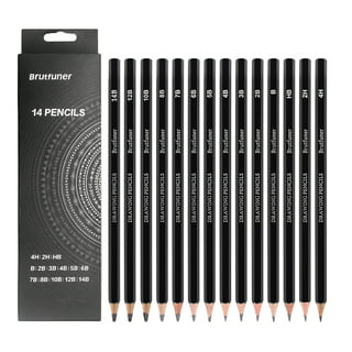 14pcs Art Sketch Wooden Pencil Charcoal Artist Pencils for Drawing Sketching Shading Draw Tones Shades