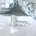 thumbnail image 5 of Bow Jewelry White Gold Plated 14K Moissanite Ring - Radiant Cut Excellent 1.97 Ct Moissanite Engagement Ring - Solitaire with Accent Moissanite Ring - Wedding Moissanite Ring for Ring, 5 of 10