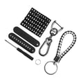 thumbnail image 4 of Phone Number Card Key Ring, Detachable Braided Rope 360 Rotating Auto Keychain Aluminium Alloy  for Car A,B,C,D, 4 of 7