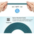 thumbnail image 4 of Mimifly USB Type C Charger Cable 15ft Compatible for Samsung Galaxy A10e A20 A50 A51 A71, S20, S10 S9 S8 Plus,Note 20 10 9 8, Red, 4 of 5