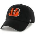 thumbnail image 2 of Mens Cincinnati Bengals '47 Brand Black Cleanup Adjustable Hat, 2 of 3