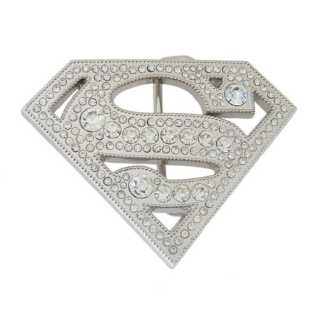 Superman Belt Buckle US American Superhero Original Costume Silver