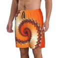 thumbnail image 2 of Disketp Men'S Swim Trunks Hawaiian Breathable Surf Beach Swimsuits Mesh Lining Beach Shorts With Pockets-Orange Rotating, 2 of 9