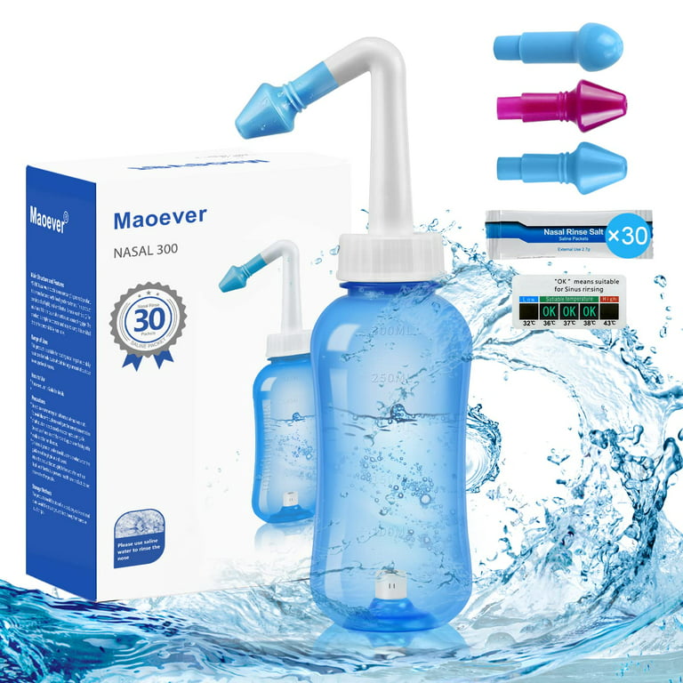 Neti Pot Sinus Rinse Kit Saline Nasal Rinse Bottle Irrigation Nose Cleaner  (xiatian)