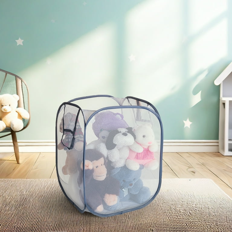 Kids LED Space Ship Laundry Hamper – Light-Up Pop-Up Hamper With Fun Basketball Design