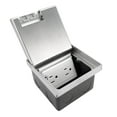thumbnail image 1 of Floor Receptacle Outlet, Stainless Steel and PC Sealing Recessed Floor Electrical Outlet Kit Neat  for Tile, 1 of 7