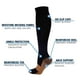 thumbnail image 2 of 3 pares de calcetines de compresión de cobre para hombre y mujer, de 20 a 30 mmHg, hasta la rodilla, con soporte para pantorrillas, talla L/XL., 2 of 6