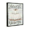 thumbnail image 3 of Stupell Industries Farm Fresh Harvest Blessing Sign White Pumpkins Jet Black Framed Floating Canvas Wall Art, 16x20, by Sarah Baker, 3 of 5