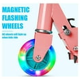 thumbnail image 6 of Scooters for Kids Kick Scooters Adjustable Height Handlebars Foldable with Light-up Wheels for Boys and Girls 3,4 Years and up Pink, 6 of 6