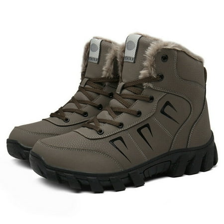 

Men Leather Snow Boots Plush Lined Thick Winter Warm Waterproof Non-slip Shoes Men Women Outdoor Sports Winter Leather Plush Lined Thick Warm Waterproof Non-slip Accessories Snow Boots 39