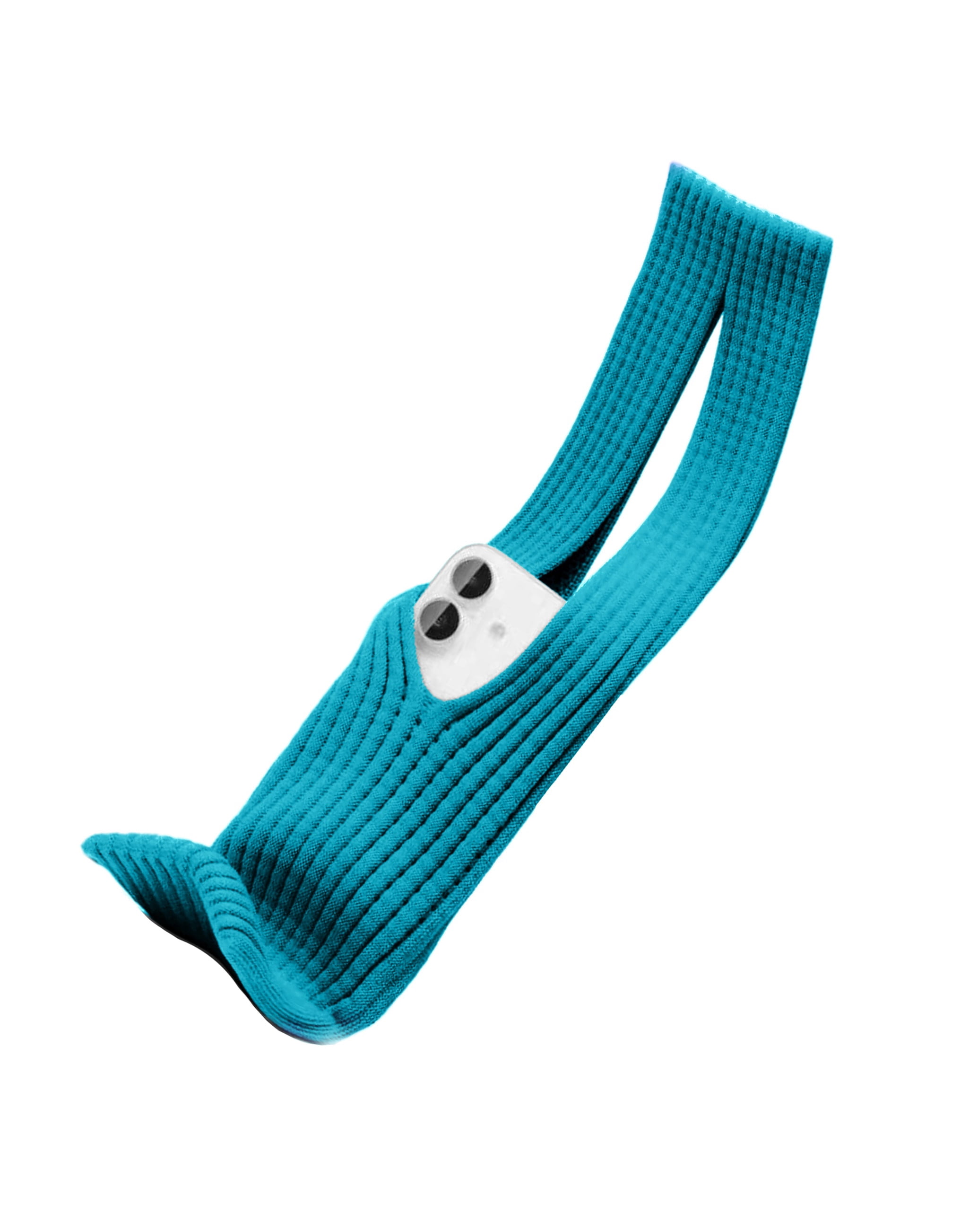 Short Soft Stretch Knit Phone Sleeve - Teal