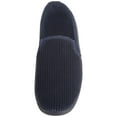 thumbnail image 2 of ABSOLUTE FOOTWEAR Mens Easy Slip On Soft Velour Style Cosy Winter Slippers with Striped Pattern - Navy - US 10, 2 of 7