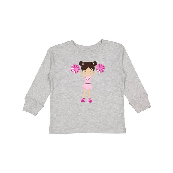 Inktastic Cheerleaders, Cute Girl, Brown Hair, Cheerleading Girls Long Sleeve Toddler T-Shirt