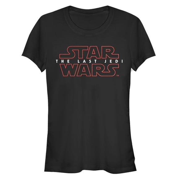 Junior's Star Wars The Last Jedi Sleek Logo  Graphic Tee Black Large
