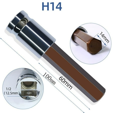

RANMEI 1PC 1/2 Inch Drive Hex Socket Bit Screwdriver Bits Hand Tools H3 H4 H5 H6 H7 H8