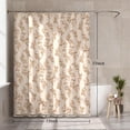 thumbnail image 4 of Sanmadrola Shower Curtain Floral Plant Shower Curtain Set with Tassels, Heavy Duty Faux Cotton Linen Cottagecore Boho Vintage Rustic Shower Curtains with Hooks for Bathroom Decor, 72x72 in, 4 of 8