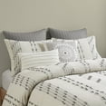 thumbnail image 4 of INK+IVY Kara 3-Piece Contemporary Cotton Jacquard Duvet Cover Set in Ivory, 4 of 5