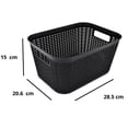thumbnail image 3 of Set de 6 canastas Organizadoras IPP tipo rattan negro, 3 of 3