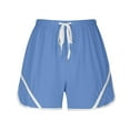 thumbnail image 3 of Short Pants for Women - Breathable Comfortable Casual Wear with Adjustable Drawstring and Versatile Split Design for Summer Use, 3 of 6