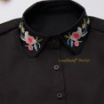 thumbnail image 2 of LoudSung Fake Collar Detachable Half Shirt Blouse False Collar Embroidery Dickey Design for Women Girls, 2 of 7