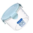 thumbnail image 3 of Bewildely Fenkicyen Hebilla PP Contenedor de alimentos sellado Cereal transparente Tarro de almacenamiento Titulares Cocina Condimentos Organizadores de utensilios de cocina azul 11*9.5*8.5 cm, 3 of 3