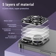 thumbnail image 3 of Dteck for iPhone 15 Pro Camera Lens Protector, Case-Friendly Strong Adsorption Metal Tempered Glass Rear Camera Protector,Gray, 3 of 4