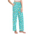 thumbnail image 2 of Dailycode Women's Pajama Pants Wide Leg Lounge Pj Bottoms With Pockets Dog Bones, 2 of 7