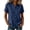 Navy, variant on Cowsor Womens Mandarin Collar Cotton Linen Button Down Shirt Short Sleeve Split V Neck Loose Fit Casual Blouse with Chest Pocket Lightweight Breathable Daily Wear Summer Spring Basic Tops