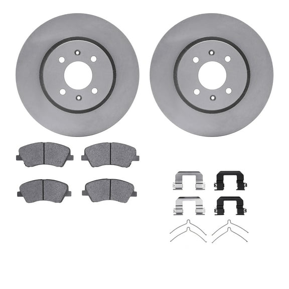 Dynamic Friction Company Front Brake Rotors with 5000 Advanced Brake Pads includes Hardware 6512-21115