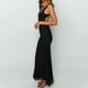 thumbnail image 3 of Vestido de malla a la moda para mujer vestido de Color sólido con hombros descubiertos trajes de noche ajustados, 3 of 7