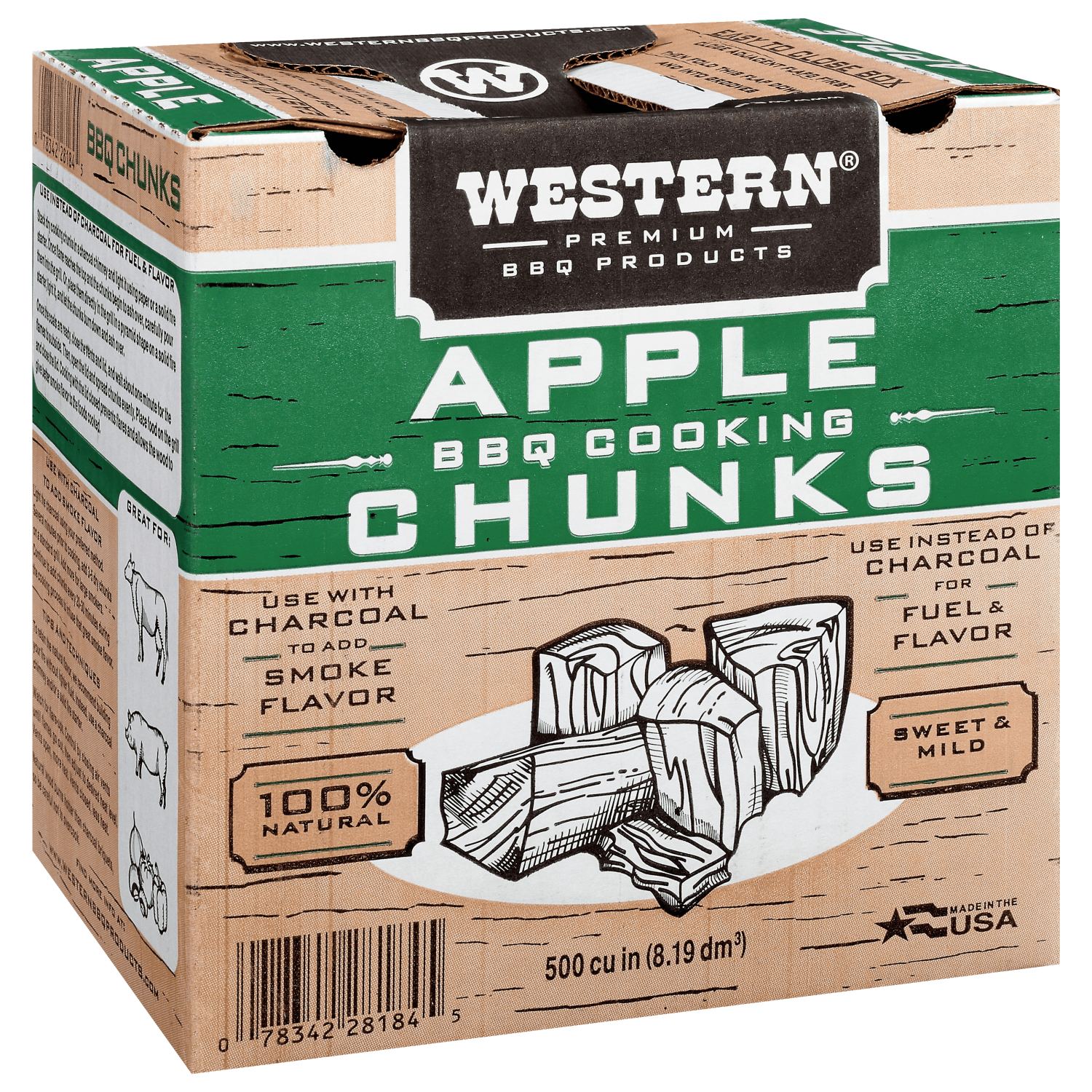 Western Premium BBQ Apple Smoking Chunks 500 Cu In photo 3