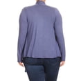 thumbnail image 4 of MOA COLLECTION Women's Plus Size Solid Casual Long Sleeve Drape Front Open Jacket Cardigan, 4 of 4