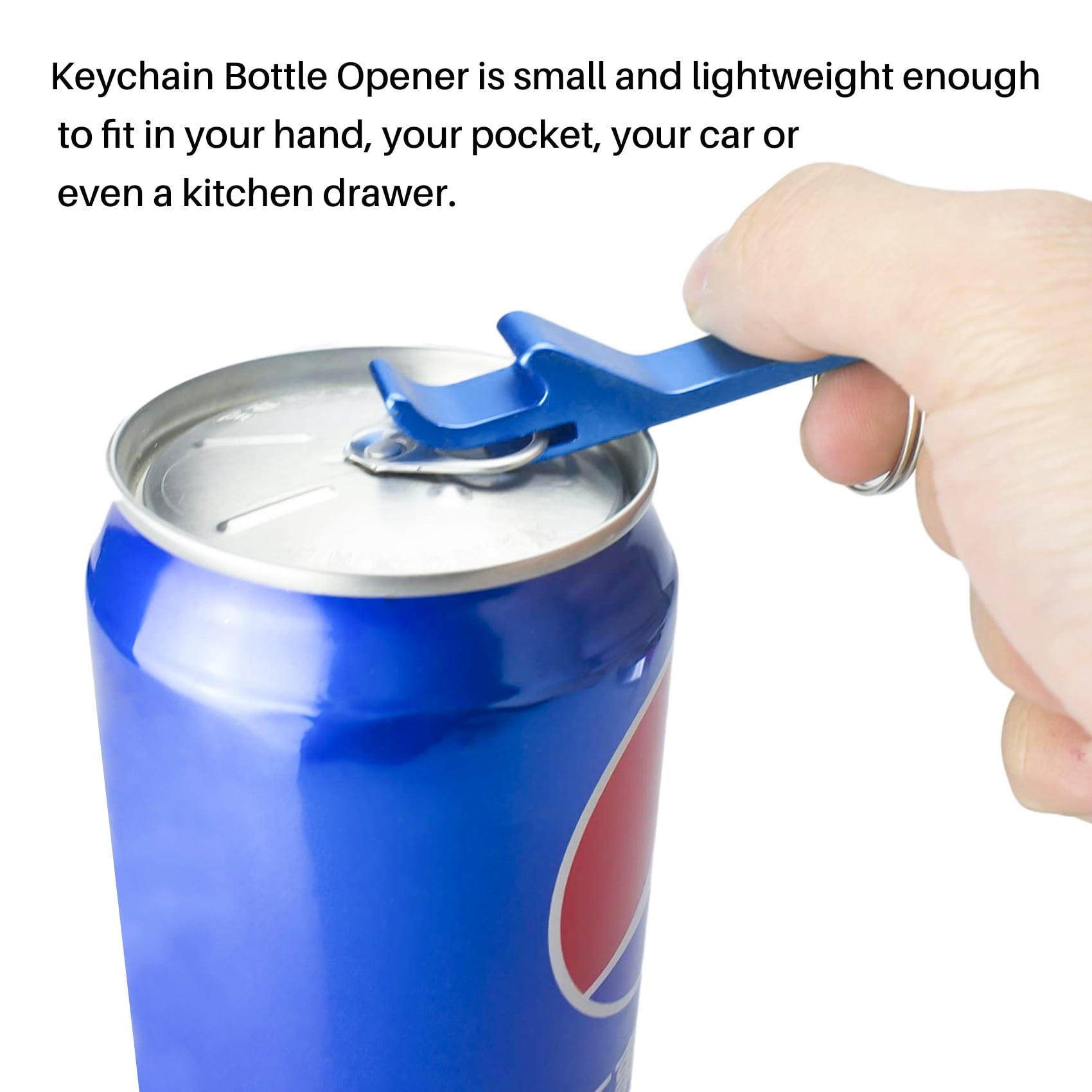 100Pcs 8 Color Metal Bottle Opener, Split Key Ring Chain Keychain Bulk Aluminum Pocket Claw Bar Soda Beer Bottle Opener