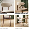 thumbnail image 5 of COLAMY NOYA Farmhouse Dining Chair Set of 2, Mid-Century Kitchen Wood Chairs with Backrest and Armrest, Modern Upholestered Dining Chair for Dining Room & Kitchen, Beige, 5 of 13