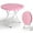 Pink, variant on 31.5" Round Folding Table, HDPE Cocktail & Bistro Table, Tool-Free Setup, Foldable for Outdoor Parties, Weddings, Cafes & Backyard, Black