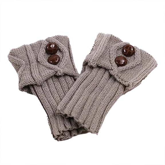 JGTDBPO Women'S Button Socks Boot Accessories Short Leg Warmers Knit Toppers