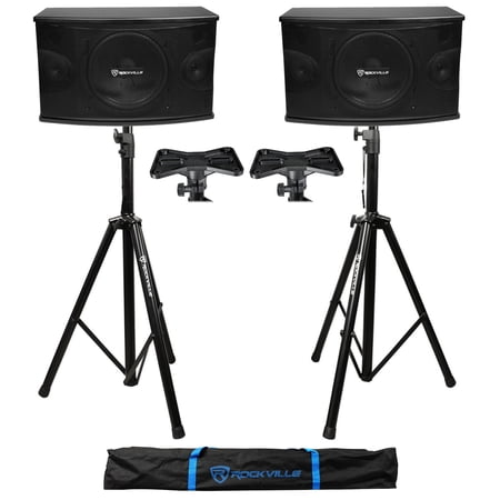 Pair Rockville KPS10 10  3-Way 1200 Watt MDF Karaoke/Pro Speakers+Tripod Stands price history on PriceWatchPro