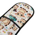 thumbnail image 2 of Dailycode Double Sided Oven Mitt with Loop Heat Resistant Kitchen Long Potholders 7" x 35" Cute Lamb and Car, 2 of 6