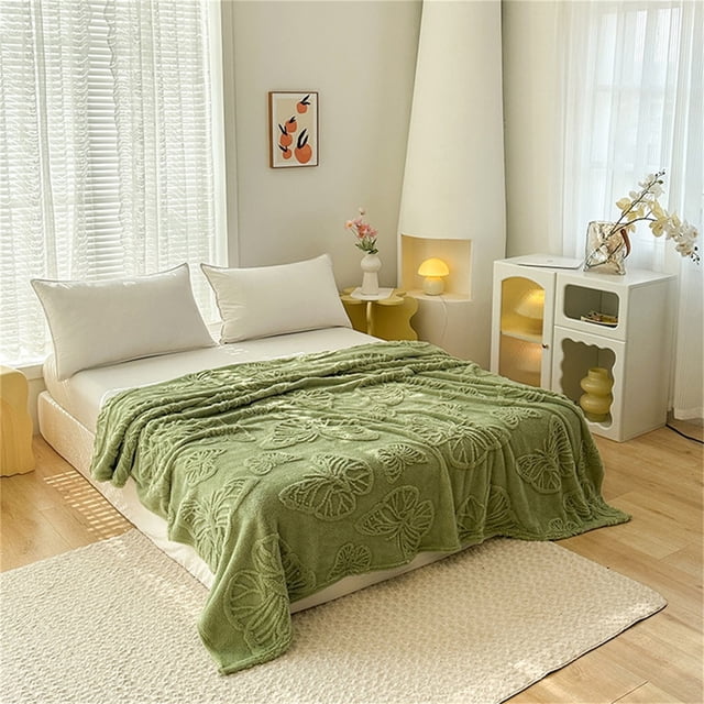 TIMIFIS Throw Blanket 180X200cm Super Soft Warm Solid Warm Fleece Blanket Throw Rug Sofa Bedding Blanket Blanket