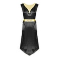thumbnail image 3 of Yeahdor Robe de Danse Sans Manches Métallique Ourlet Irrégulier Noir S/M, 3 of 7