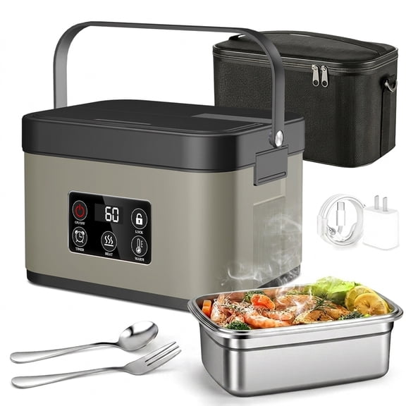 Jinghua 1.5 L Rechargeable Electric Heated Lunch Box Self-Heating Lunch Box Insulated Lunch Box for Work Travel Car Office School