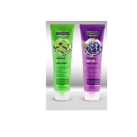 Pack of 2 Cornells Exfolianting Face Wash Grape and Neem 5.0 Fl.Oz.