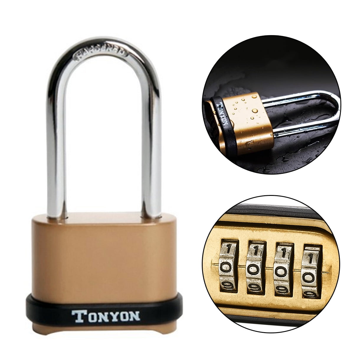 Color : Black, Size : Small MUMA 4 Digital Combination Lock Security Waterproof Number Padlock Resettable Locks For Gym School Office Home Or Outdoor Shed