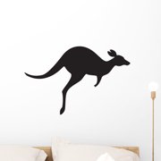 Kangaroo Icon Vector Wall Decal Wallmonkeys Peel and Stick Animal Graphics (24 in H x 24 in W) WM502699