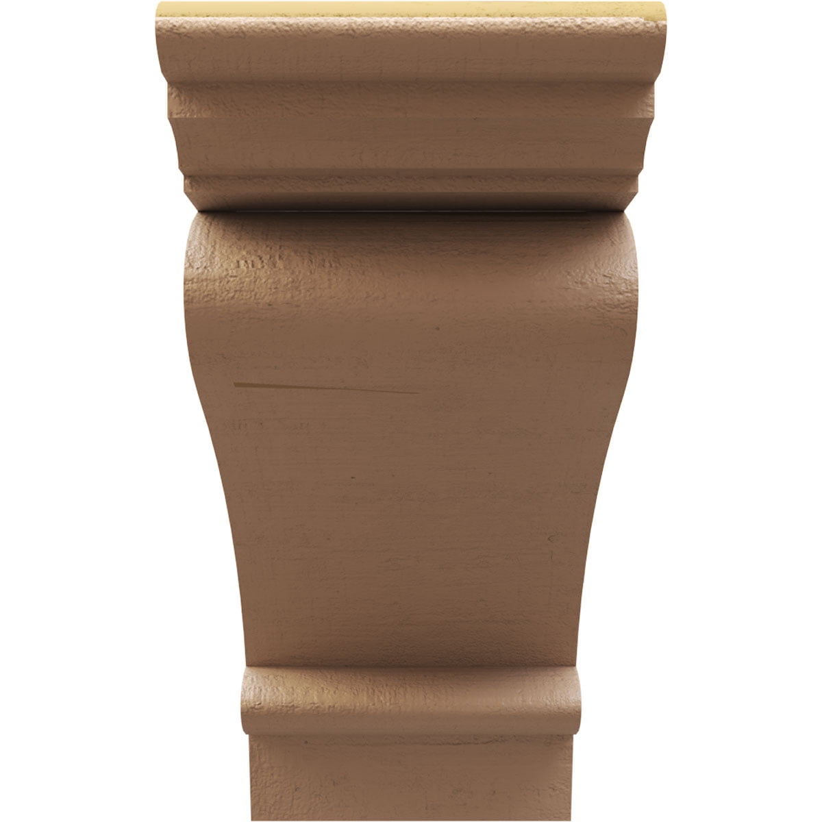 11"W x 33"D x 22"H Classic Mayflower Rough Cedar Woodgrain TimberThane Corbel, Primed Tan